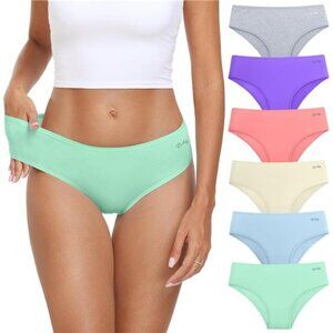 Women's Underwear Cotton Hipster Panties Low Rise Briefs Soft Strench